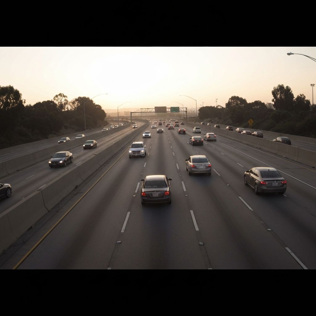Man Merges Onto LA Freeway at 25mph. Five Lanes of Traffic Achieve Enlightenment.